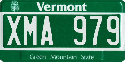 VT license plate XMA979