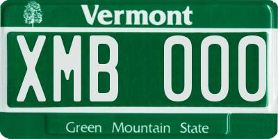 VT license plate XMB000