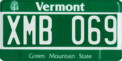 VT license plate XMB069
