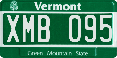 VT license plate XMB095