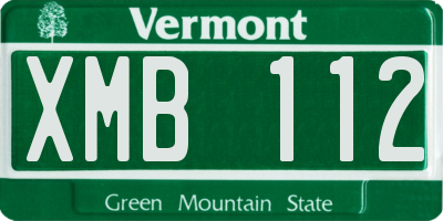 VT license plate XMB112