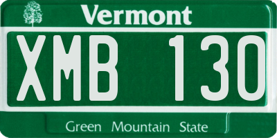 VT license plate XMB130