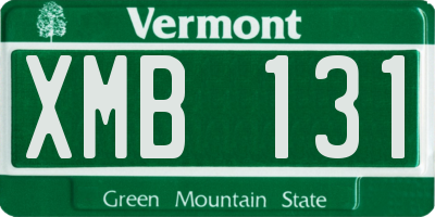 VT license plate XMB131