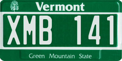 VT license plate XMB141