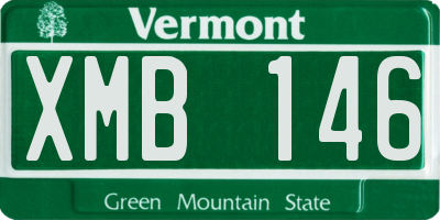 VT license plate XMB146