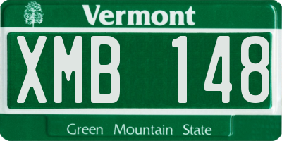 VT license plate XMB148