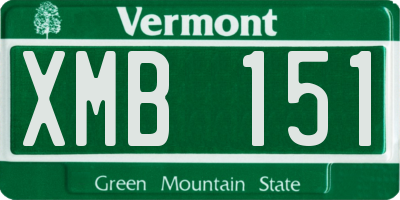 VT license plate XMB151