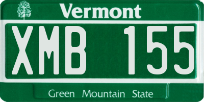 VT license plate XMB155