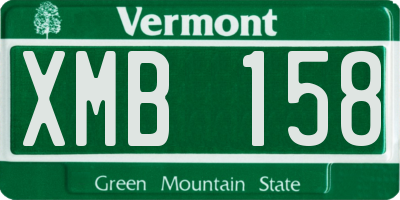 VT license plate XMB158