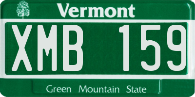 VT license plate XMB159