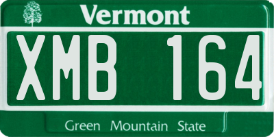 VT license plate XMB164