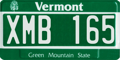 VT license plate XMB165