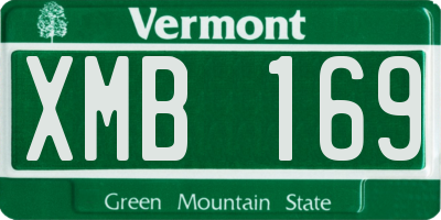 VT license plate XMB169