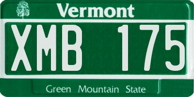 VT license plate XMB175