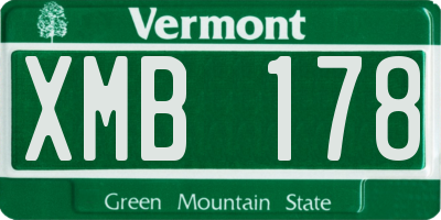 VT license plate XMB178