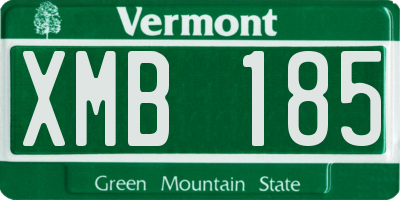 VT license plate XMB185