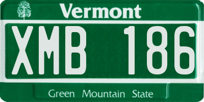 VT license plate XMB186