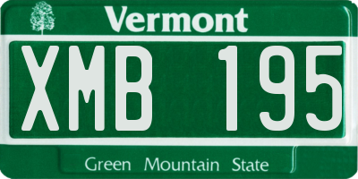 VT license plate XMB195