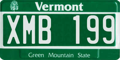 VT license plate XMB199