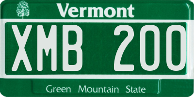 VT license plate XMB200