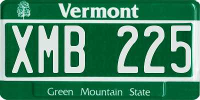 VT license plate XMB225