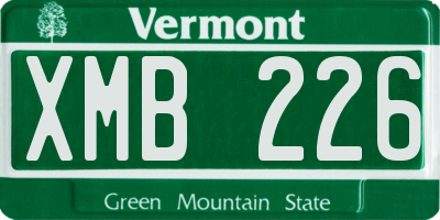 VT license plate XMB226