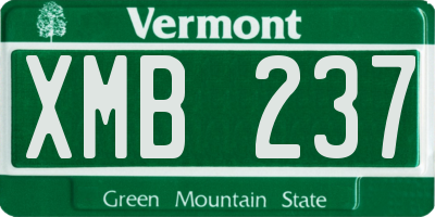 VT license plate XMB237