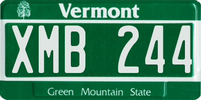 VT license plate XMB244