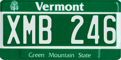 VT license plate XMB246