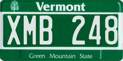 VT license plate XMB248
