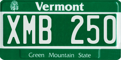 VT license plate XMB250
