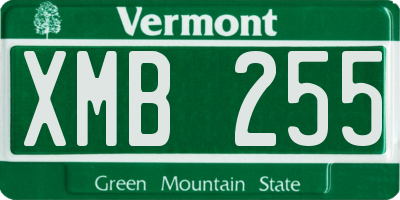 VT license plate XMB255