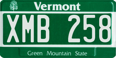 VT license plate XMB258