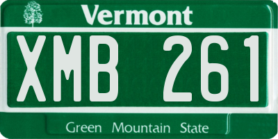 VT license plate XMB261