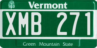 VT license plate XMB271