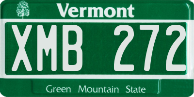 VT license plate XMB272