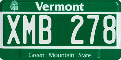 VT license plate XMB278
