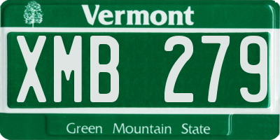 VT license plate XMB279