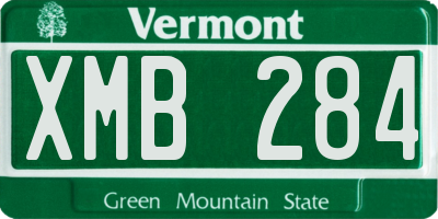 VT license plate XMB284