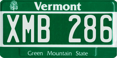 VT license plate XMB286