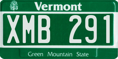 VT license plate XMB291