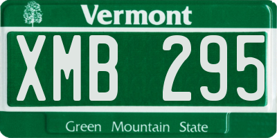 VT license plate XMB295