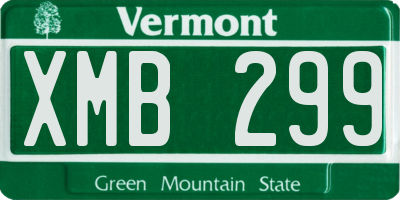 VT license plate XMB299