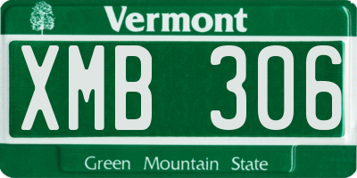 VT license plate XMB306