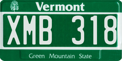 VT license plate XMB318