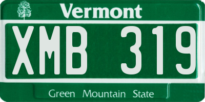VT license plate XMB319
