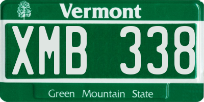 VT license plate XMB338