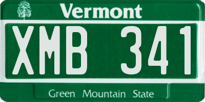 VT license plate XMB341