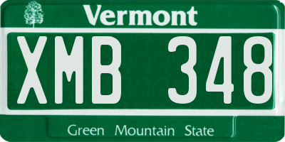 VT license plate XMB348