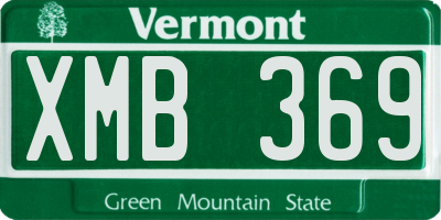 VT license plate XMB369